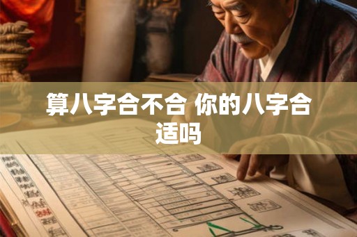 算八字合不合 你的八字合适吗
