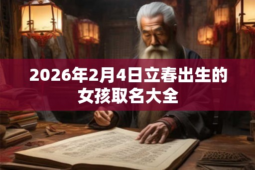 2026年2月4日立春出生的女孩取名大全