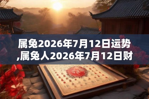 属兔2026年7月12日运势,属兔人2026年7月12日财运,生肖兔2026年7月12日运势