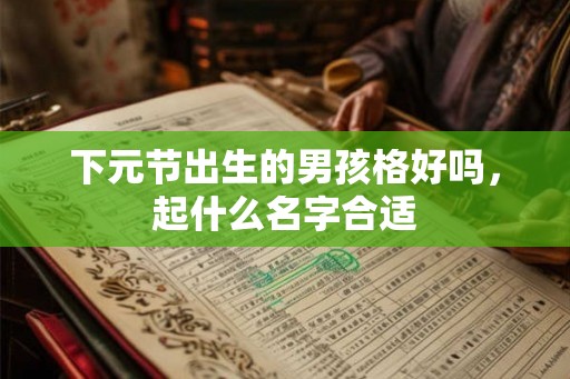 下元节出生的男孩格好吗，起什么名字合适