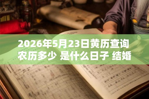 2026年5月23日黄历查询 农历多少 是什么日子 结婚吉时