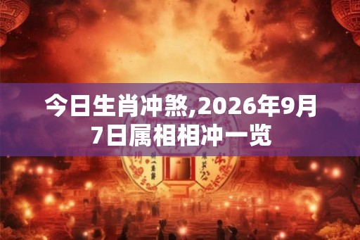 今日生肖冲煞,2026年9月7日属相相冲一览
