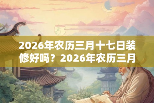 2026年农历三月十七日装修好吗？2026年农历三月装修吉日一览