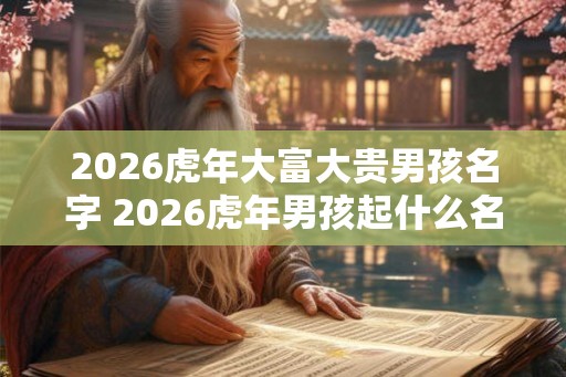 2026虎年大富大贵男孩名字 2026虎年男孩起什么名字好