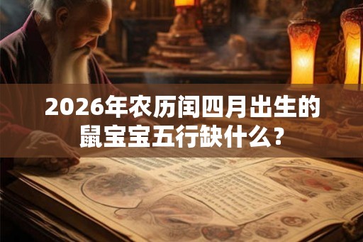 2026年农历闰四月出生的鼠宝宝五行缺什么？