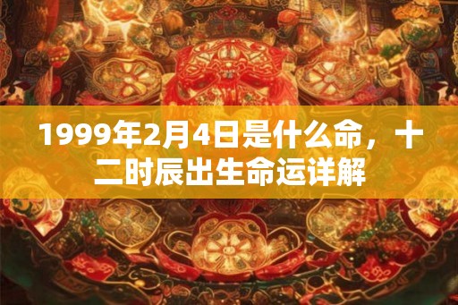 1999年2月4日是什么命，十二时辰出生命运详解