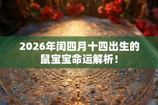 2026年闰四月十四出生的鼠宝宝命运解析！
