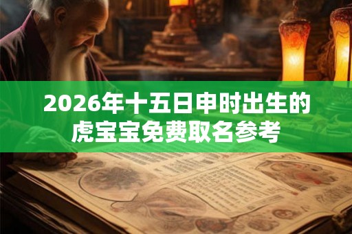 2026年十五日申时出生的虎宝宝免费取名参考