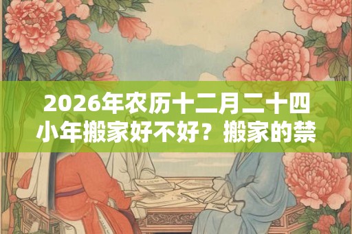 2026年农历十二月二十四小年搬家好不好?搬家的禁忌事项? 2026年农历十二月二十四小年搬家好不好?搬家的禁忌事项?