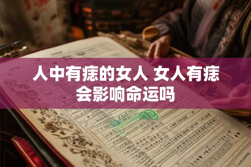 人中有痣的女人 女人有痣会影响命运吗