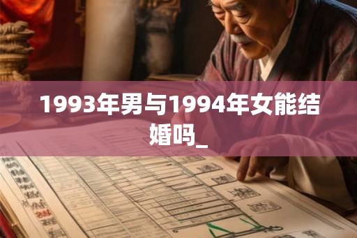 1993年男与1994年女能结婚吗_ 1993年男与1994年女能结婚吗_