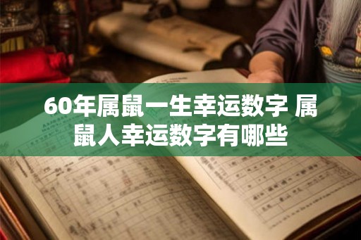 60年属鼠一生幸运数字 属鼠人幸运数字有哪些