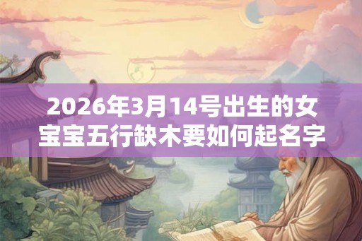 2026年3月14号出生的女宝宝五行缺木要如何起名字