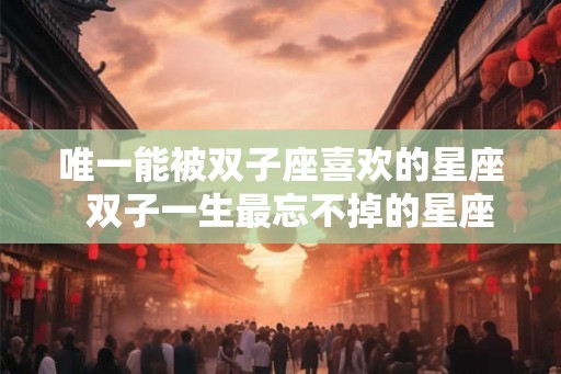 唯一能被双子座喜欢的星座  双子一生最忘不掉的星座