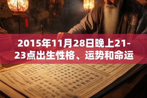2015年11月28日晚上21-23点出生性格、运势和命运