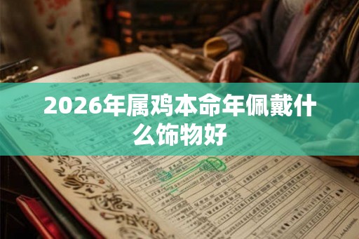 2026年属鸡本命年佩戴什么饰物好