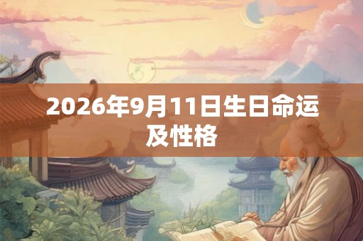 2026年9月11日生日命运及性格