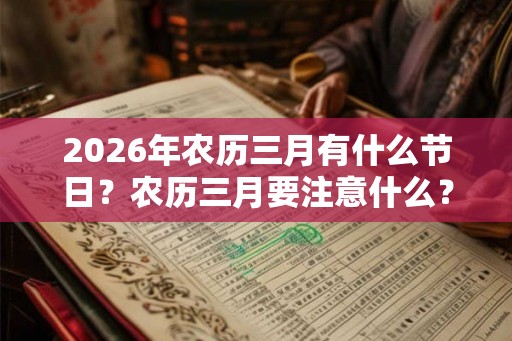 2026年农历三月有什么节日？农历三月要注意什么？