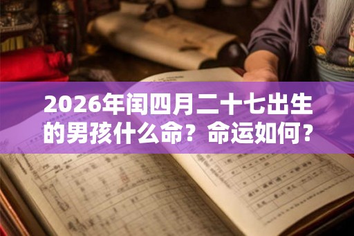 2026年闰四月二十七出生的男孩什么命？命运如何？