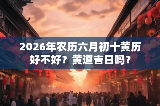 2026年农历六月初十黄历好不好？黄道吉日吗？