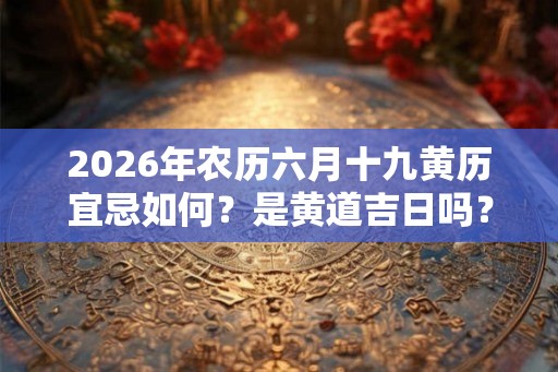 2026年农历六月十九黄历宜忌如何？是黄道吉日吗？