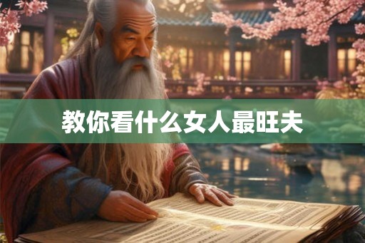 教你看什么女人最旺夫