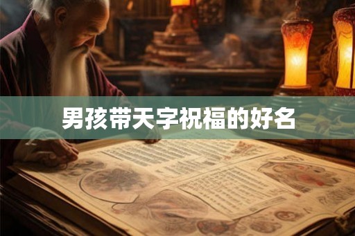 男孩带天字祝福的好名