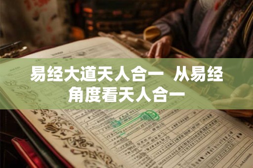 易经大道天人合一  从易经角度看天人合一