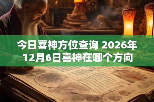 今日喜神方位查询 2026年12月6日喜神在哪个方向