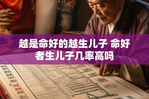 越是命好的越生儿子 命好者生儿子几率高吗
