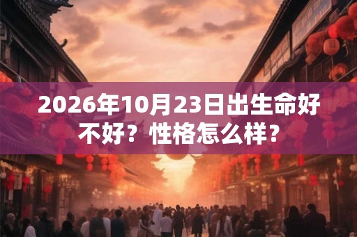 2026年10月23日出生命好不好？性格怎么样？