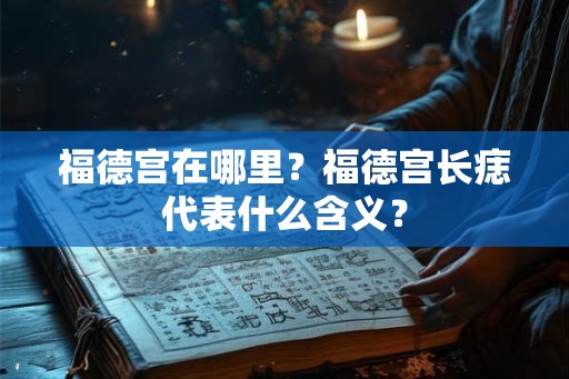 福德宫在哪里？福德宫长痣代表什么含义？