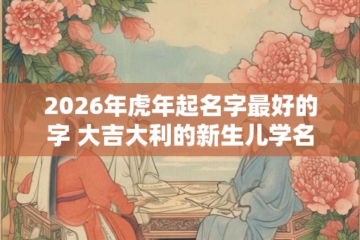 2026年虎年起名字最好的字 大吉大利的新生儿学名