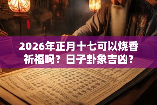 2026年正月十七可以烧香祈福吗？日子卦象吉凶？