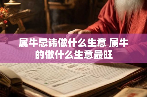 属牛忌讳做什么生意 属牛的做什么生意最旺