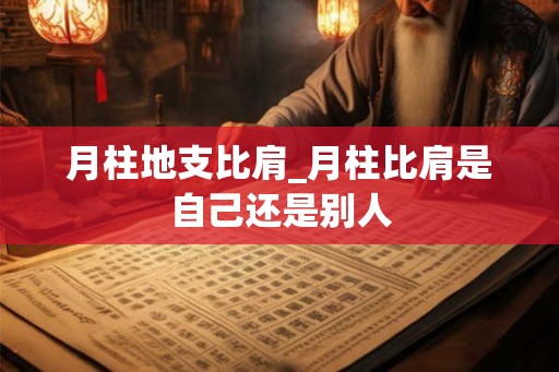 月柱地支比肩_月柱比肩是自己还是别人 月柱地支比肩_月柱比肩是自己还是别人