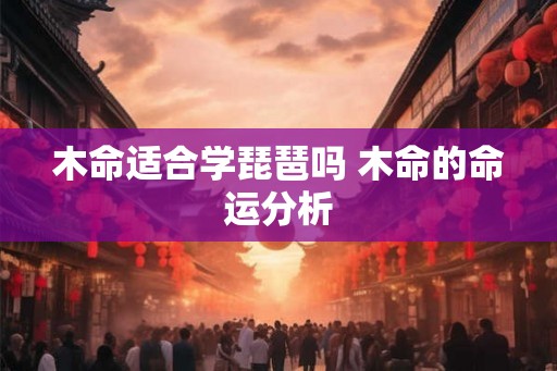 木命适合学琵琶吗 木命的命运分析