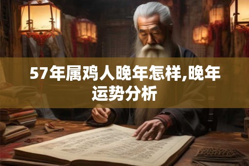 57年属鸡人晚年怎样,晚年运势分析