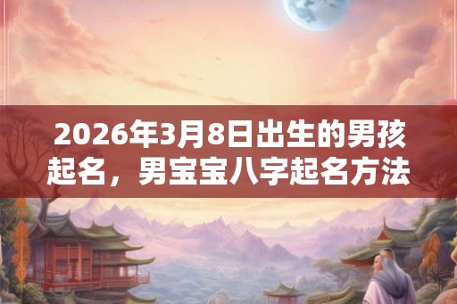 2026年3月8日出生的男孩起名，男宝宝八字起名方法