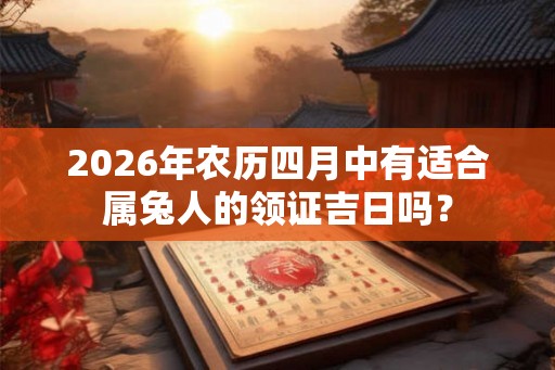 2026年农历四月中有适合属兔人的领证吉日吗？