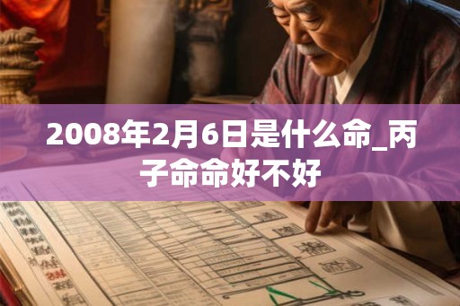 2008年2月6日是什么命_丙子命命好不好