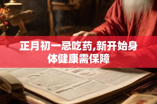 正月初一忌吃药,新开始身体健康需保障