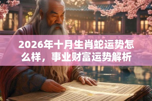 2026年十月生肖蛇运势怎么样，事业财富运势解析