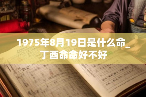 1975年8月19日是什么命_丁酉命命好不好