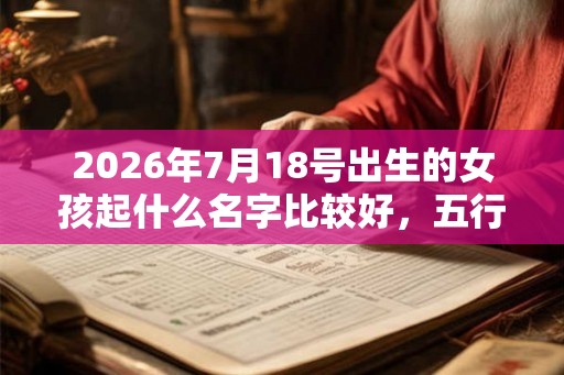 2026年7月18号出生的女孩起什么名字比较好，五行属什么