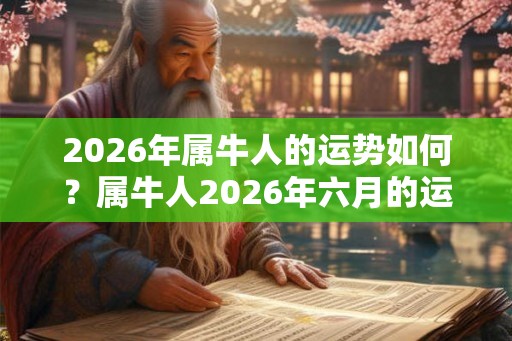 2026年属牛人的运势如何？属牛人2026年六月的运势好不好？