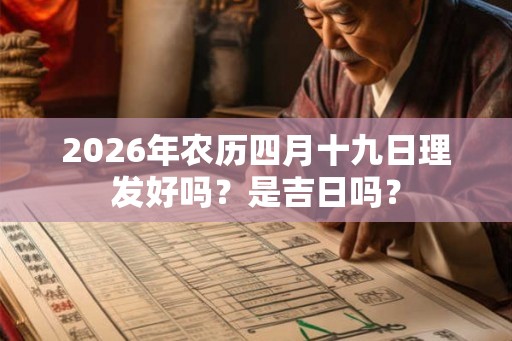 2026年农历四月十九日理发好吗?是吉日吗? 2026年农历四月十九日理发好吗?是吉日吗?