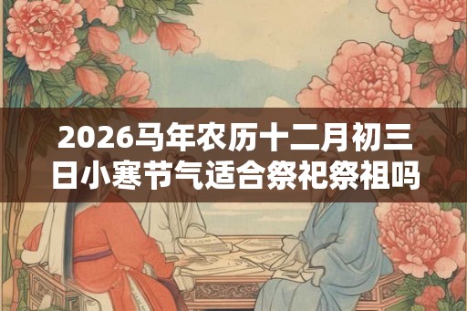 2026马年农历十二月初三日小寒节气适合祭祀祭祖吗？