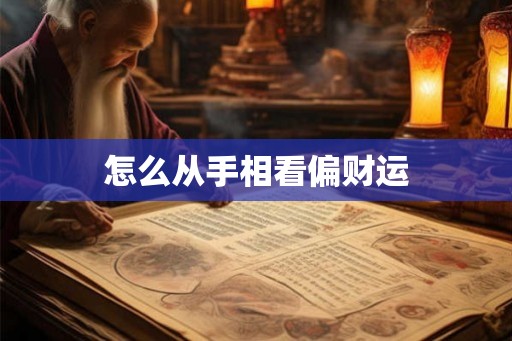 怎么从手相看偏财运