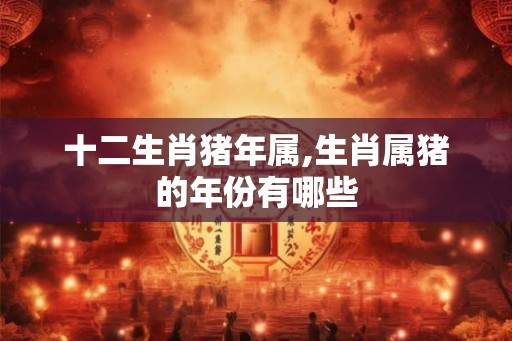 十二生肖猪年属,生肖属猪的年份有哪些